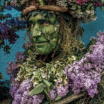 Man covered in greenery with leaves and foliage for Hastings' Jack in the Green