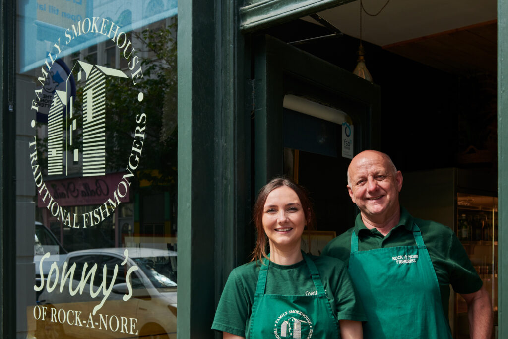 Sonny with his daughter Daisy outside their new shop on King's Road.